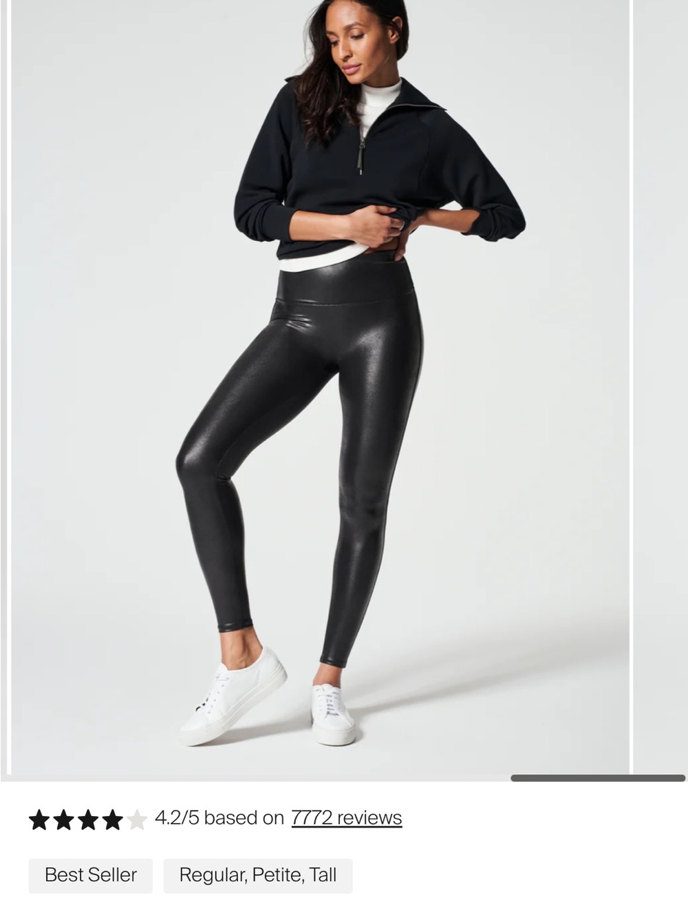 Nwt spanx black leggings size small